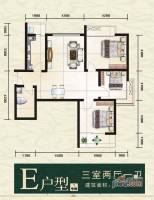 山水华城3室2厅1卫111㎡户型图